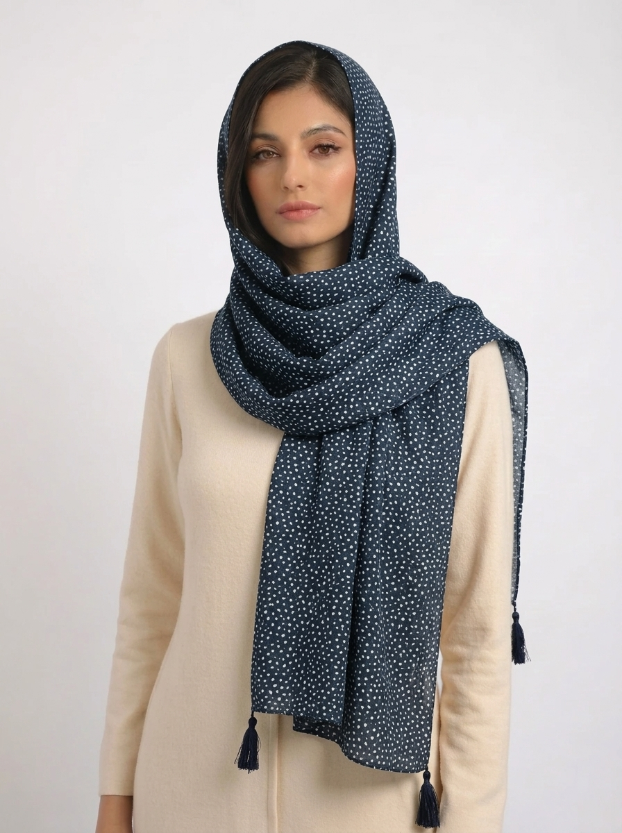 شال نخی میکس توپی کد 604 - طرح 5 - تصویر ۳