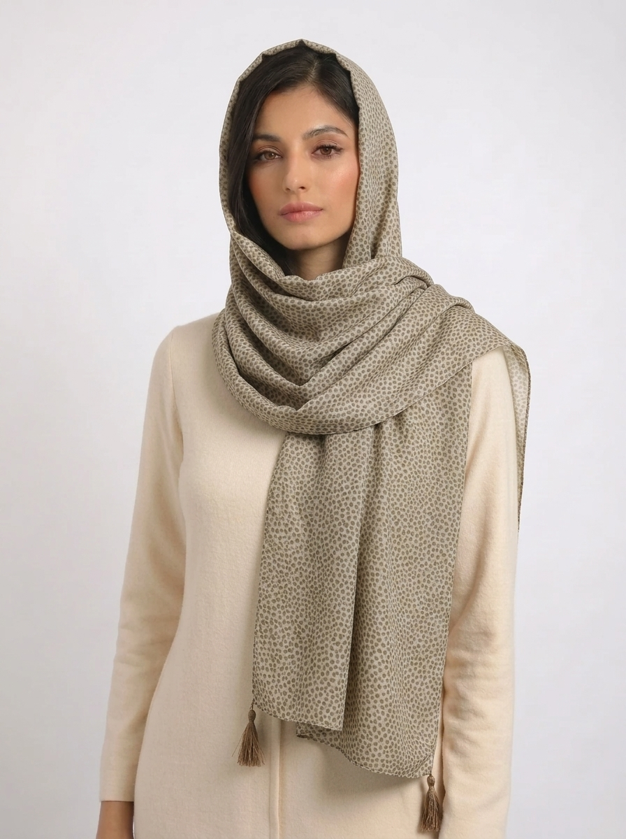 شال نخی میکس توپی کد 604 - طرح 5 - تصویر ۴