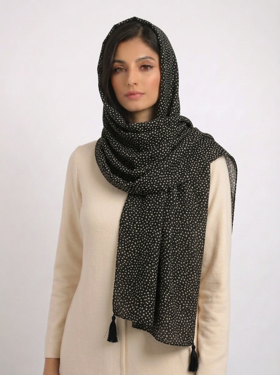 شال نخی میکس توپی کد 604 - طرح 5 - تصویر ۸