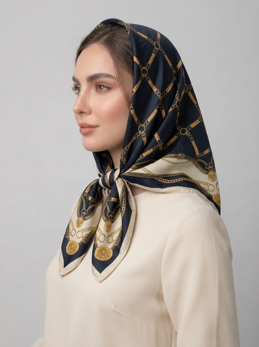 ميني اسکارف نخي کد 123 - طرح دار - تصویر ۲