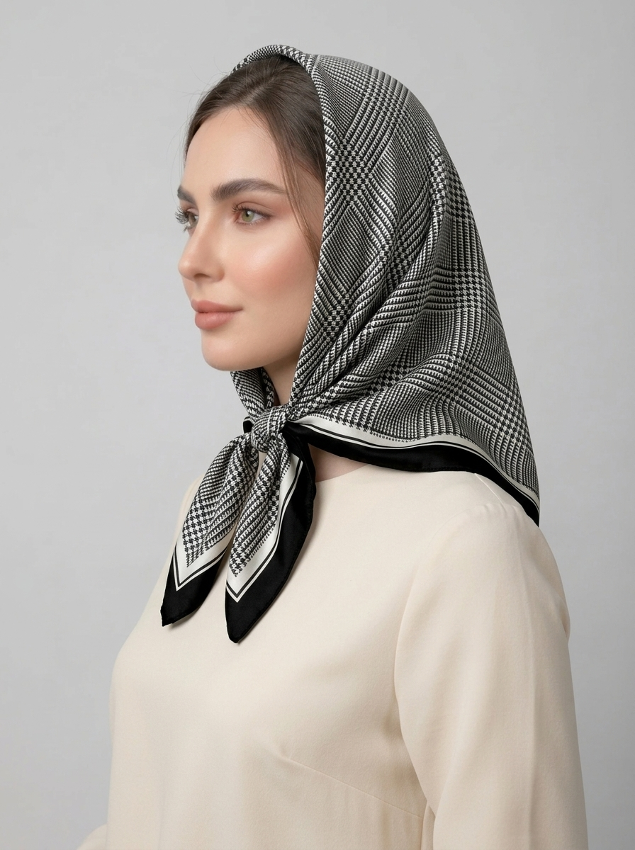 ميني اسکارف نخي کد 138 - طرح دار - تصویر ۲