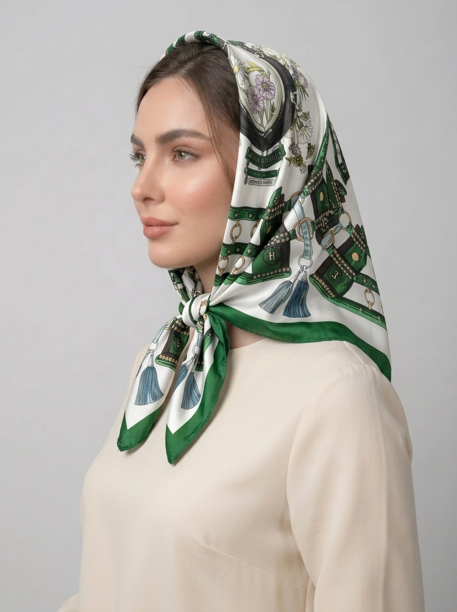 ميني اسکارف نخي کد 148 - طرح دار - تصویر ۲