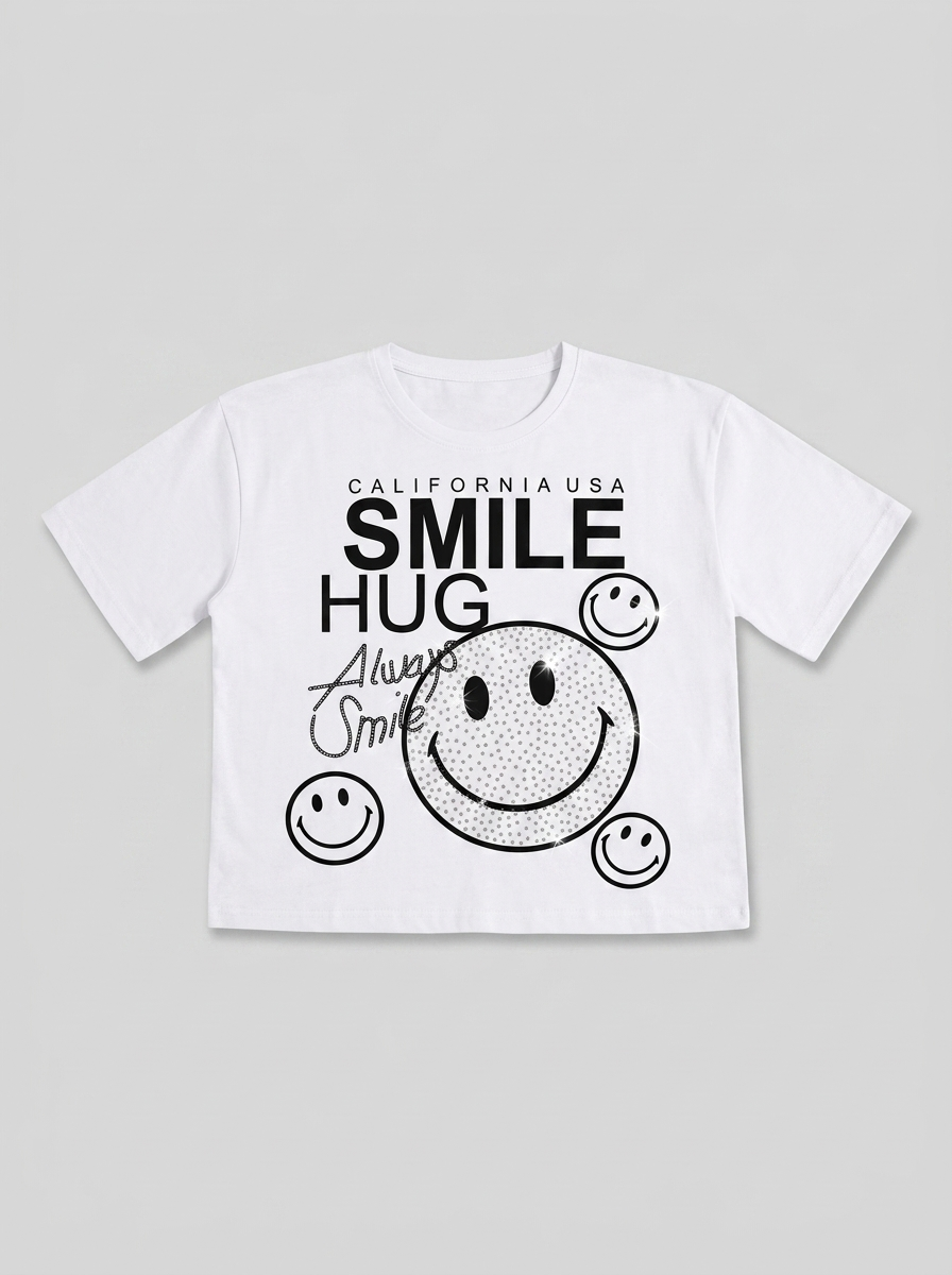 کراپ نخ پنبه Smile کد 227 - مشکی - تصویر ۴