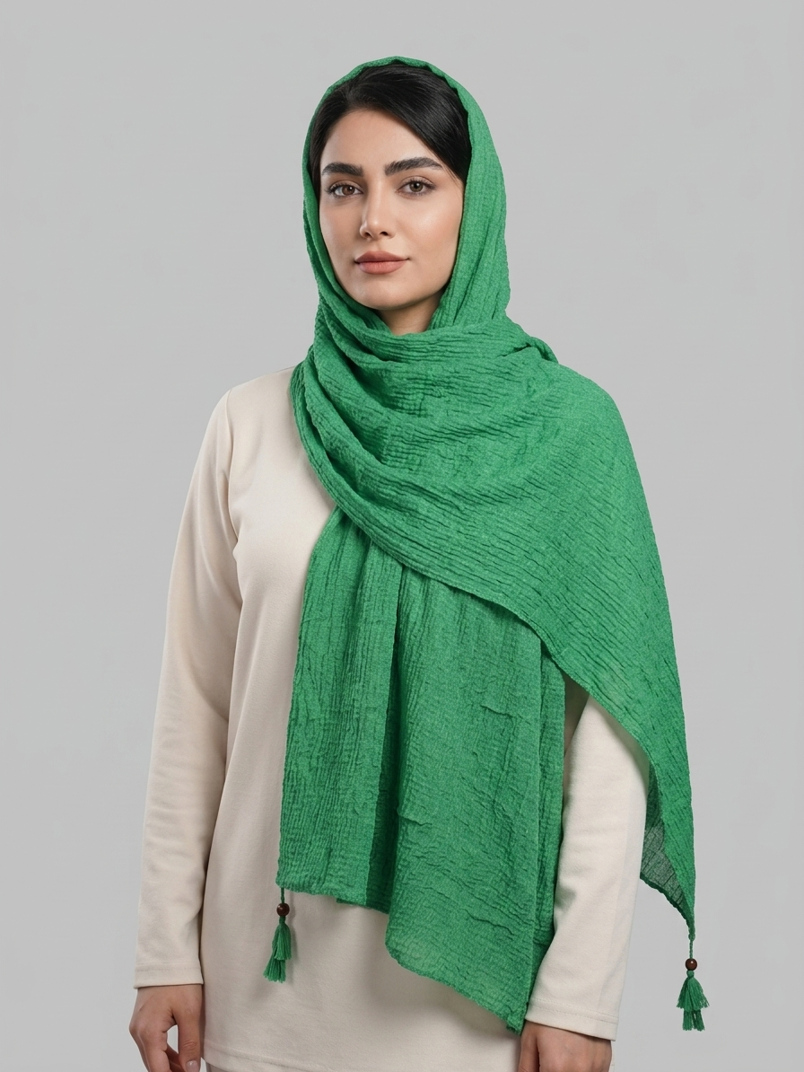 شال وارداتی برفکی کد 320 * - مشکی - تصویر ۲