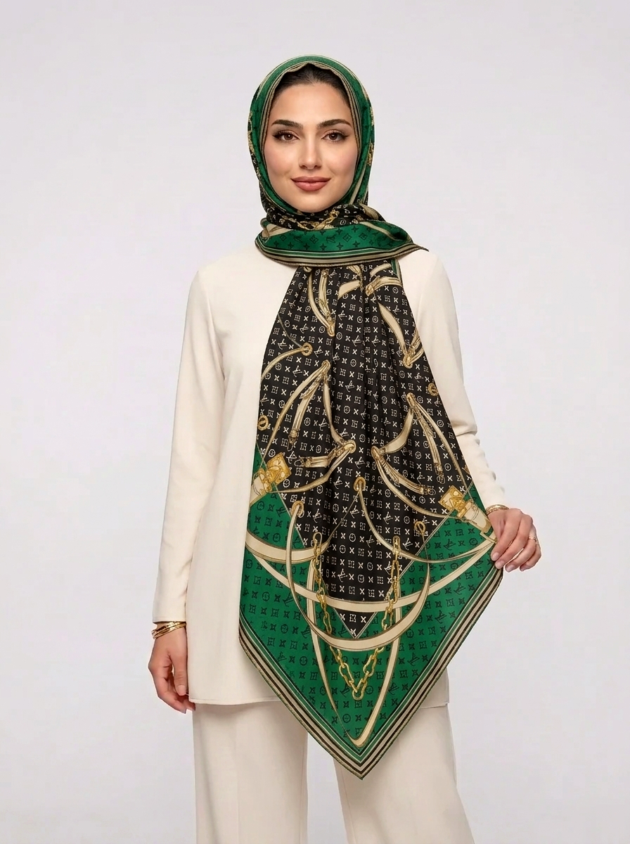 روسری نخی کد 339 * - کرم - تصویر ۶