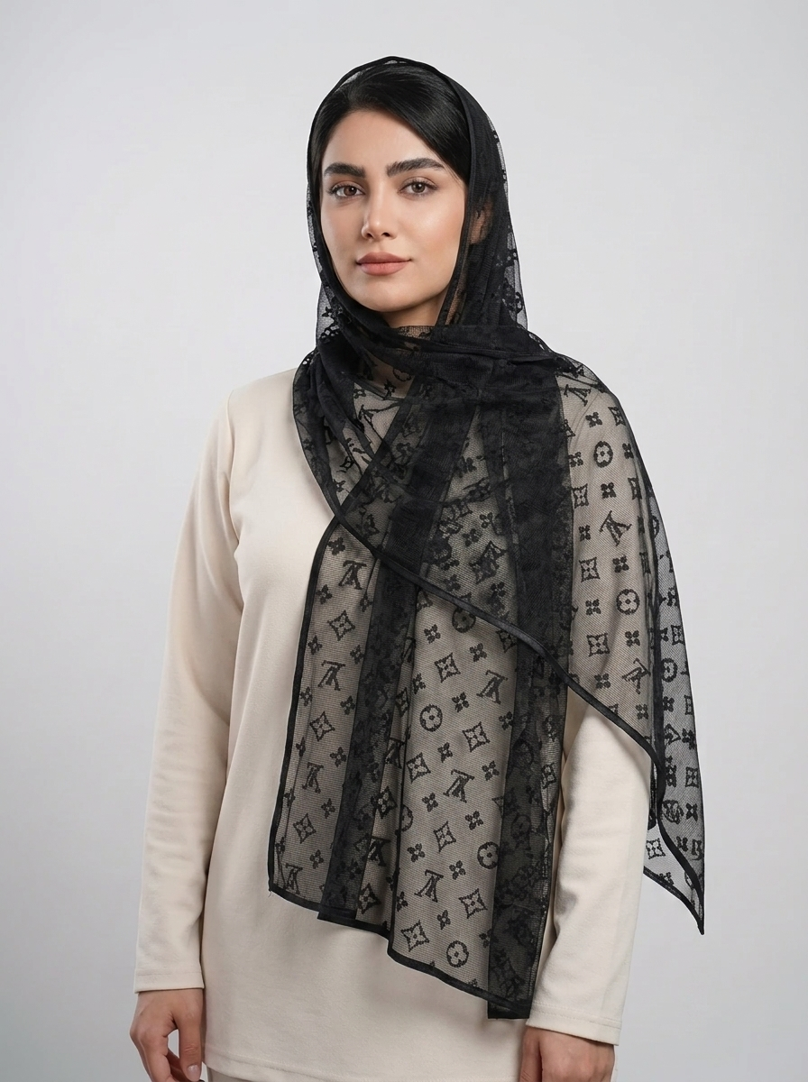 شال توری لویی ویلتون کد 577 - طرح دار - تصویر ۲