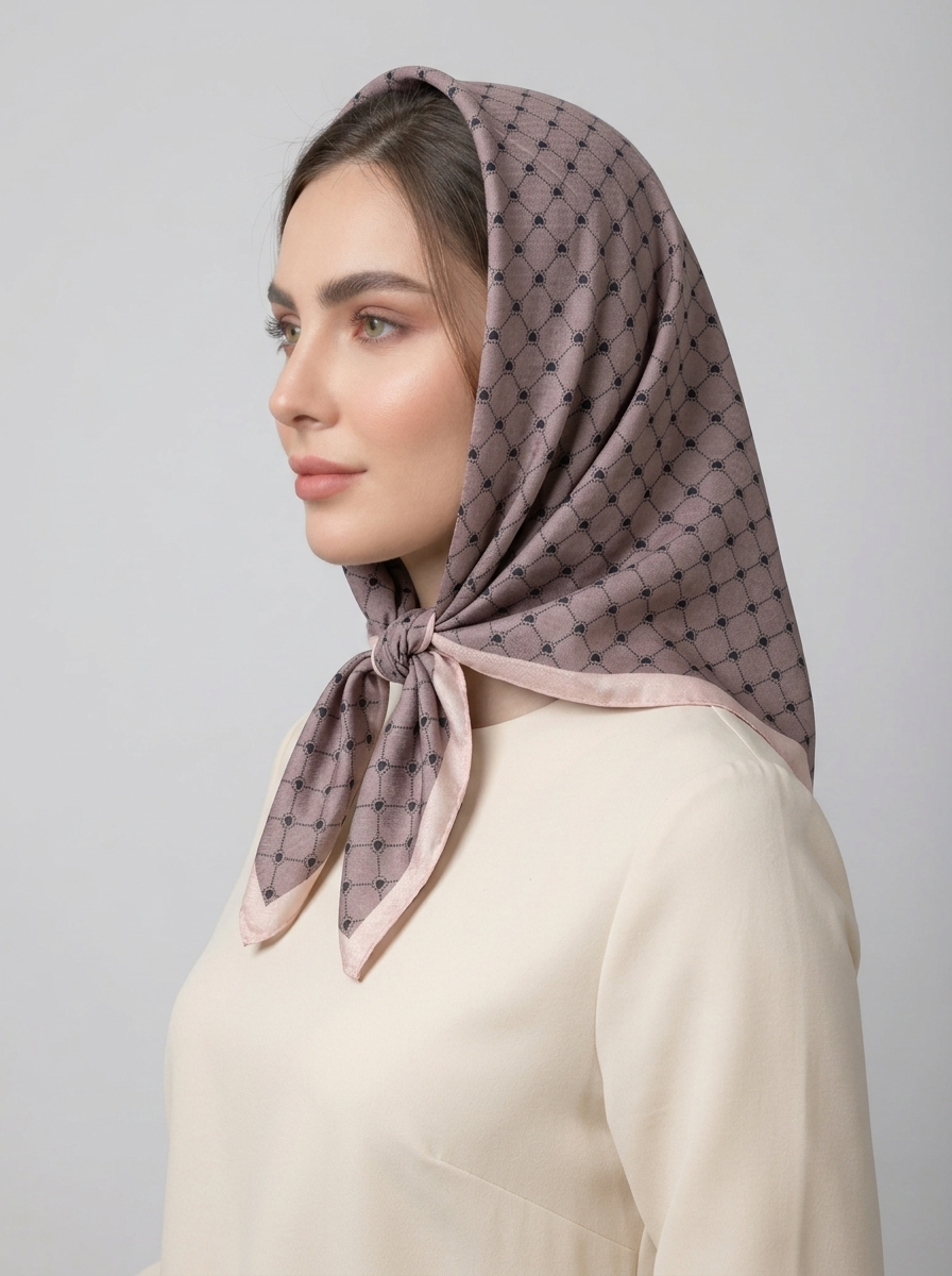 مینی اسکارف نخی کد 630 - یاسی - تصویر ۲